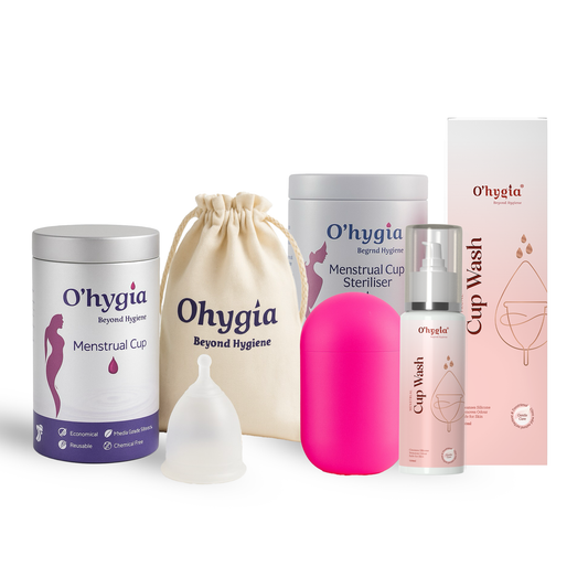 O'HYGIA Menstrual Cup & Capsule Sterilizer Combo with Free Cup Wash