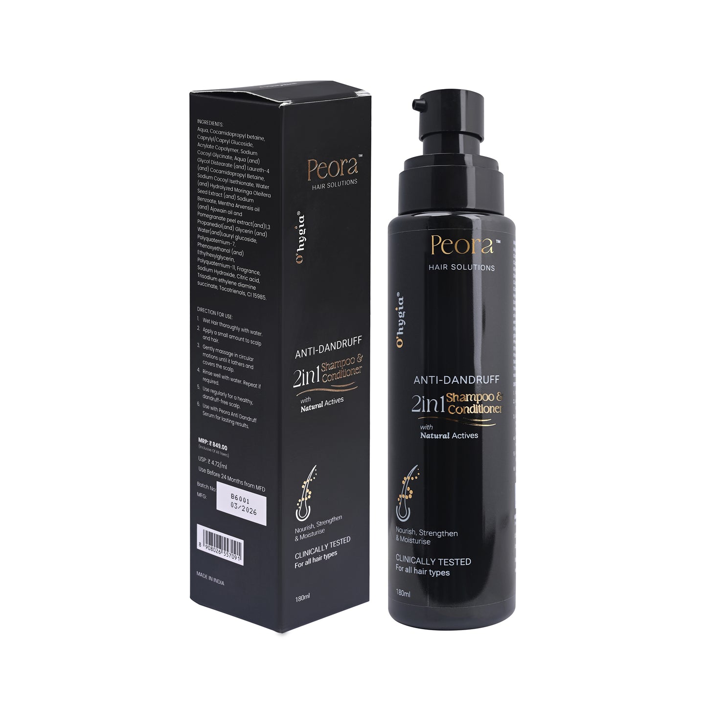 O'hygia Peora Anti Dandruff Shampoo + Conditioner