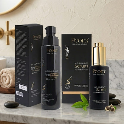 O’hygia Peora Hair Serum + Anti-Dandruff Shampoo & Conditioner Combo