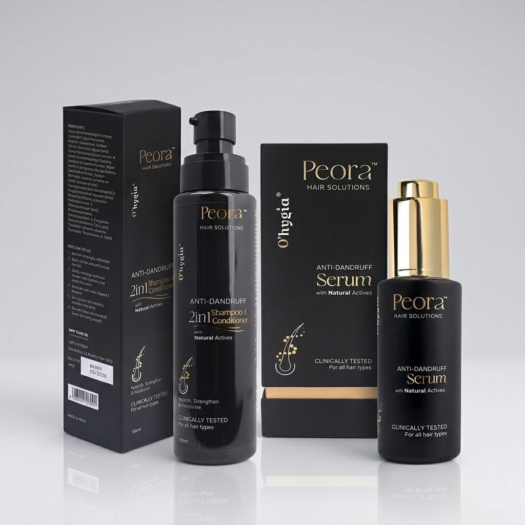 O’hygia Peora Hair Serum + Anti-Dandruff Shampoo & Conditioner Combo