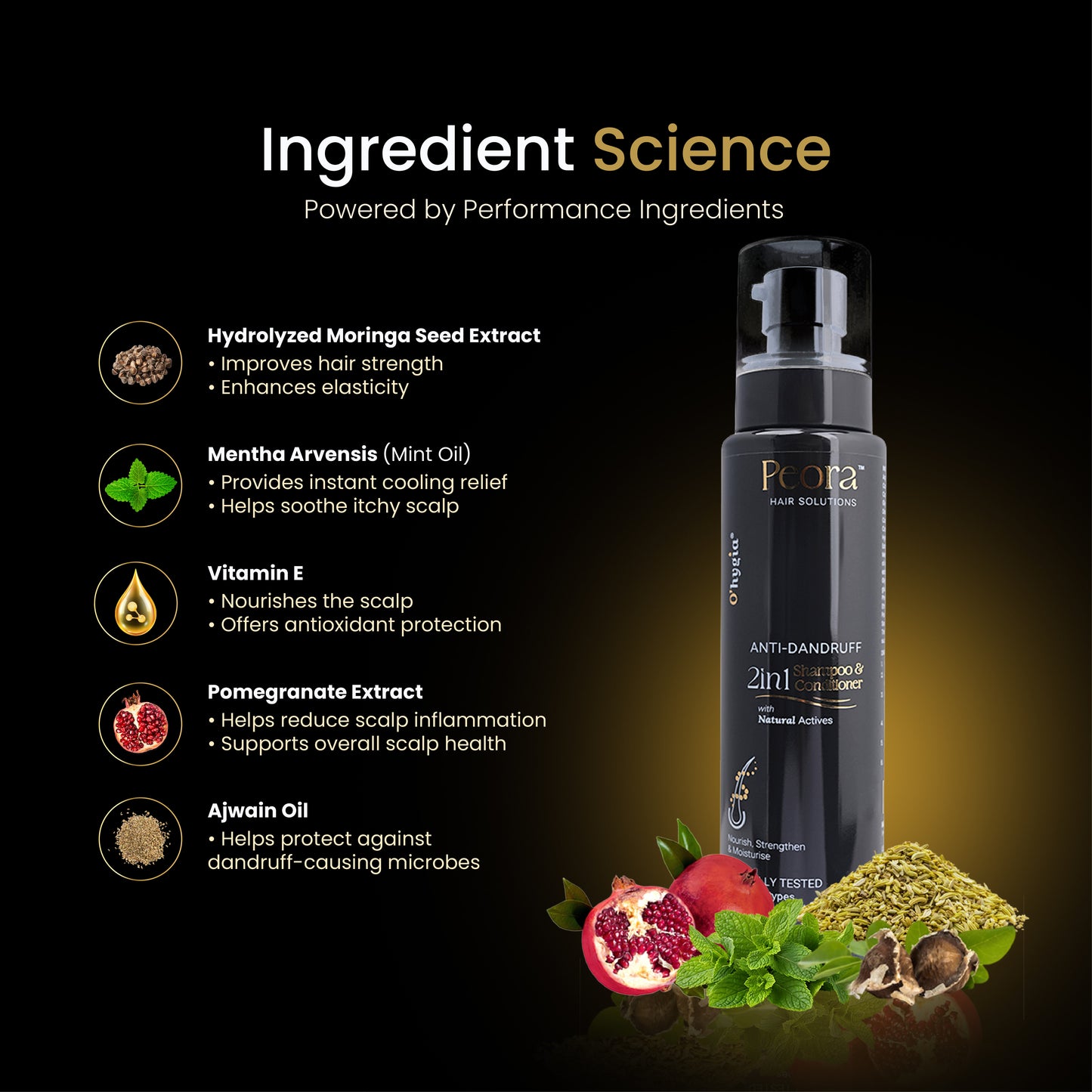 O'hygia Peora Anti Dandruff Shampoo + Conditioner
