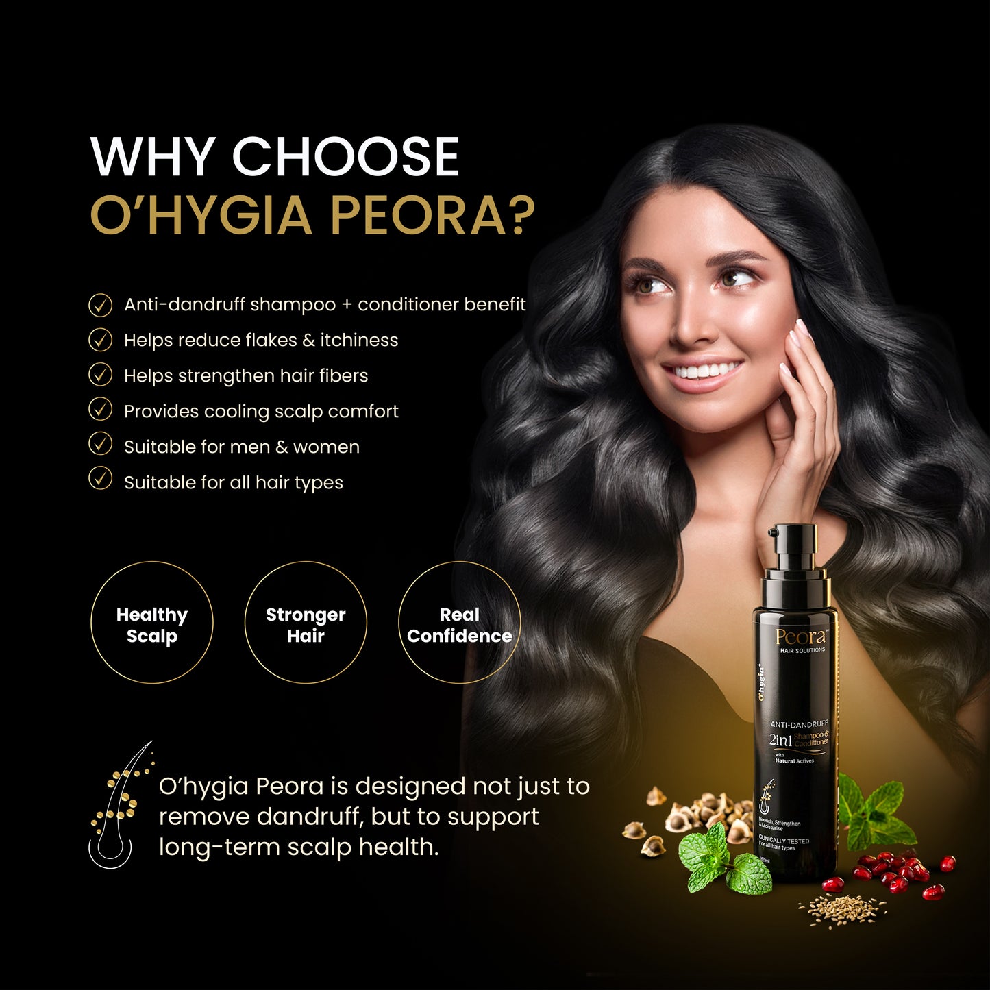 O'hygia Peora Anti Dandruff Shampoo + Conditioner