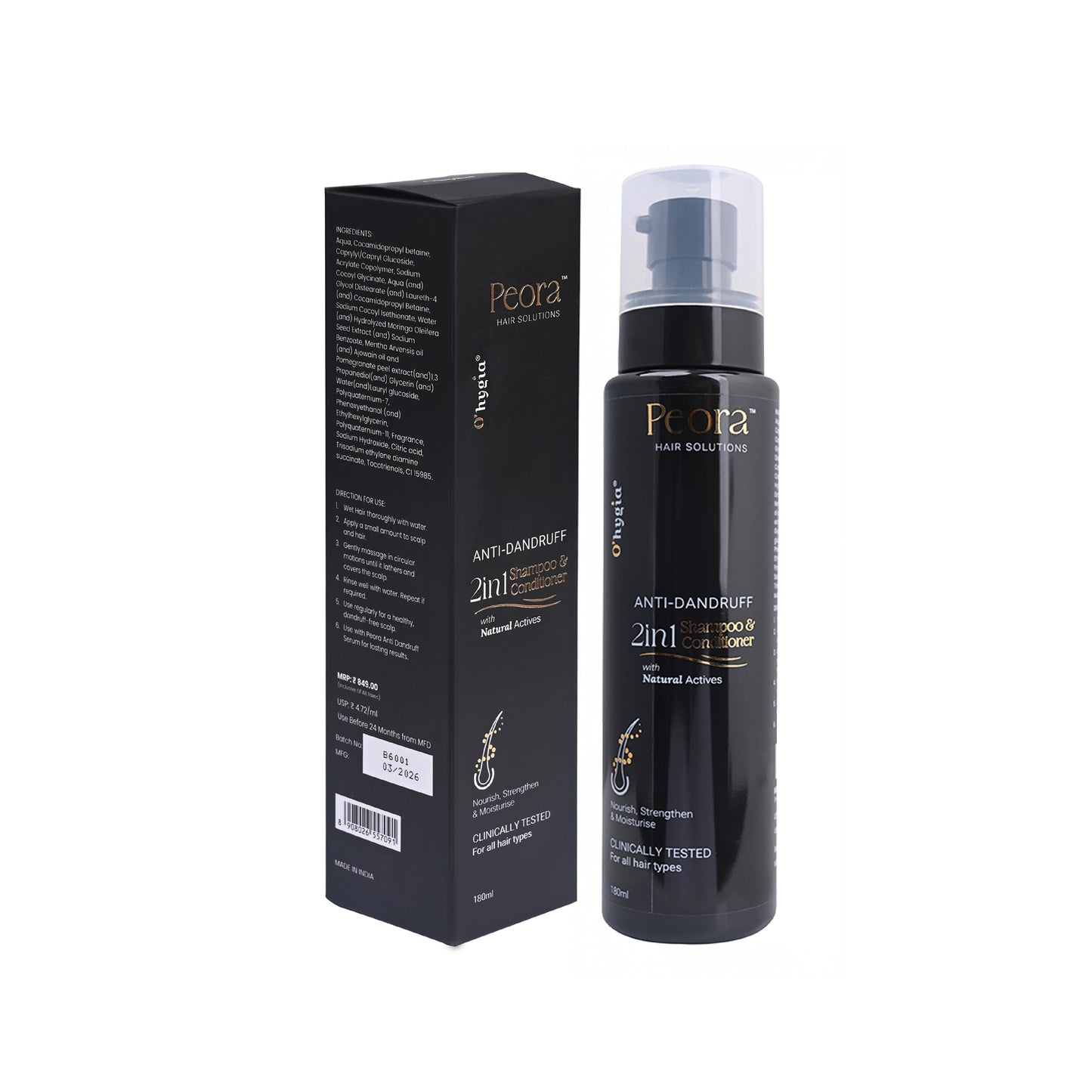 O'hygia Peora Anti Dandruff Shampoo + Conditioner
